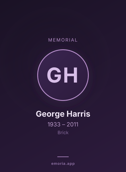 Memorial portrait of George Harris