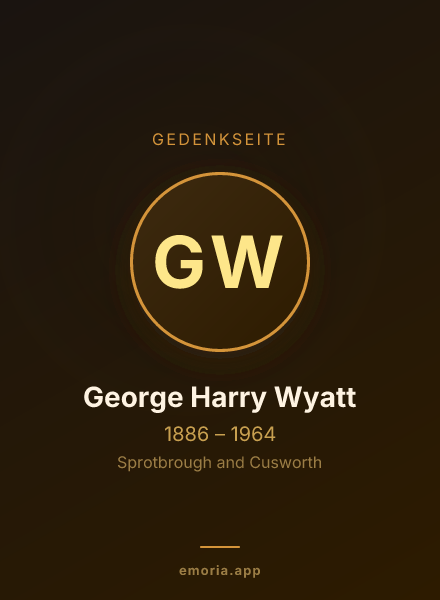 Gedenkportrait von George Harry Wyatt