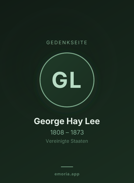 Gedenkportrait von George Hay Lee