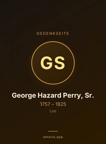Gedenkportrait von George Hazard Perry, Sr.