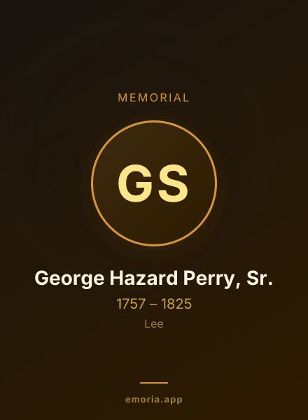 Memorial portrait of George Hazard Perry, Sr.
