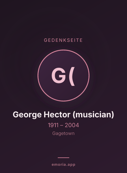 Gedenkportrait von George Hector (musician)