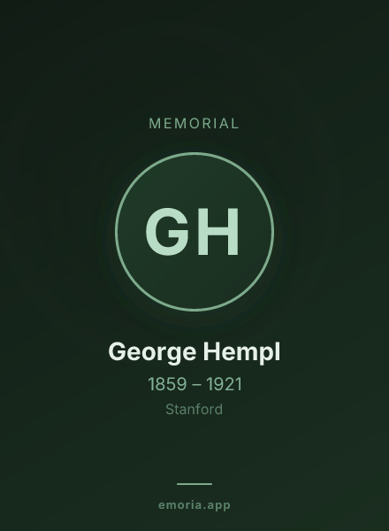 Memorial portrait of George Hempl