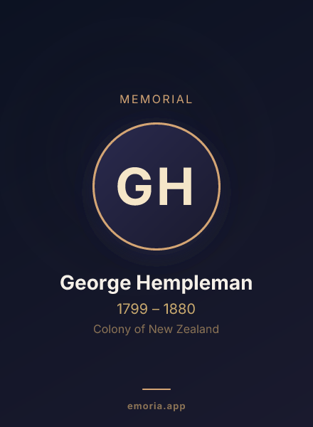 Memorial portrait of George Hempleman