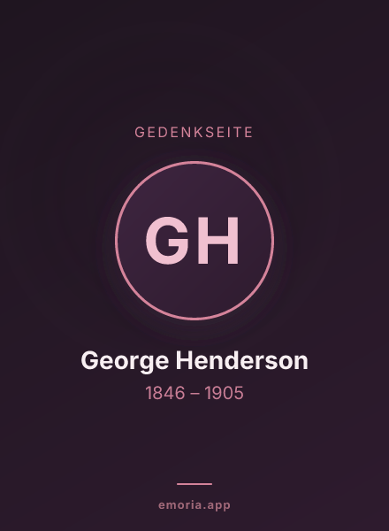 Gedenkportrait von George Henderson