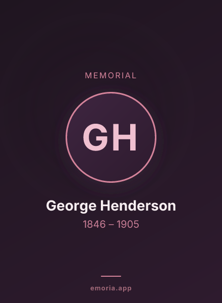 Memorial portrait of George Henderson