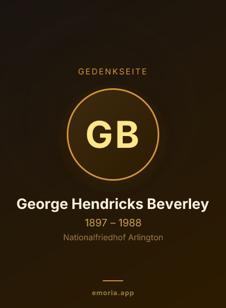 Gedenkportrait von George Hendricks Beverley