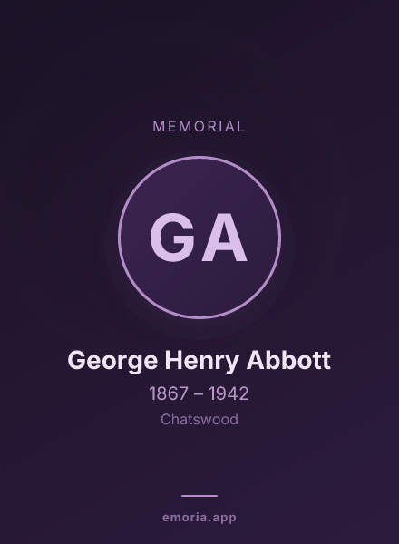Memorial portrait of George Henry Abbott