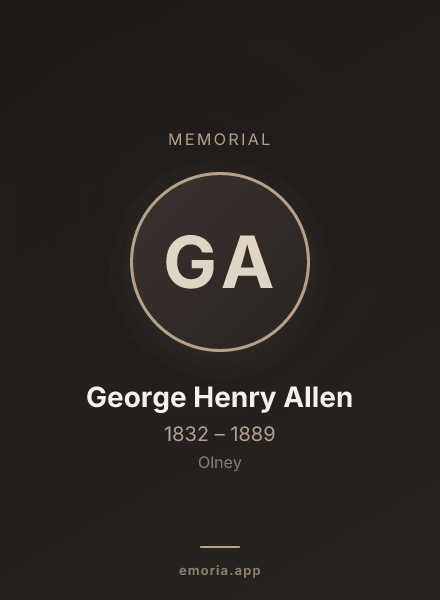 Memorial portrait of George Henry Allen