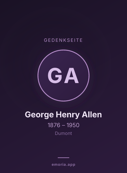 Gedenkportrait von George Henry Allen
