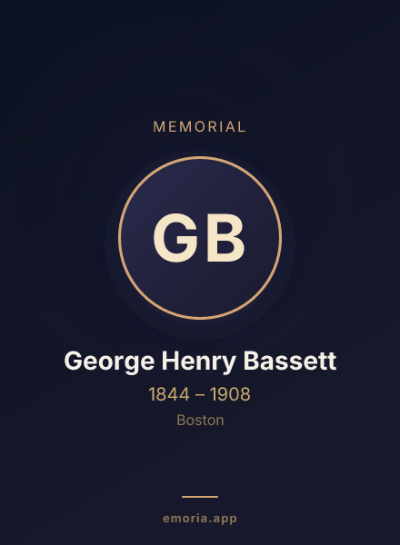 Memorial portrait of George Henry Bassett