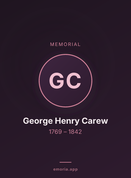 Memorial portrait of George Henry Carew