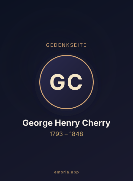 Gedenkportrait von George Henry Cherry
