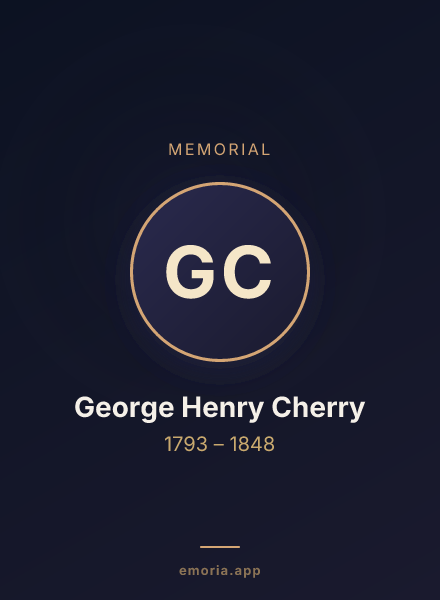Memorial portrait of George Henry Cherry