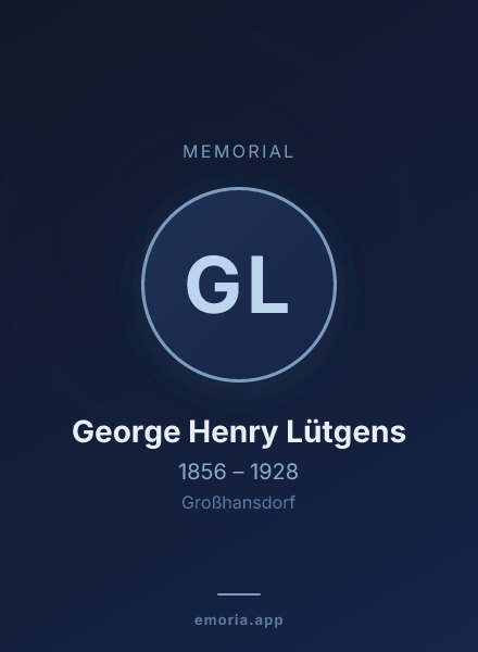 Memorial portrait of George Henry Lütgens