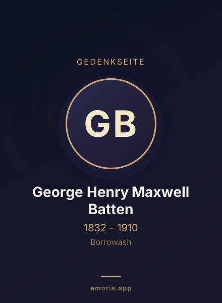 Gedenkportrait von George Henry Maxwell Batten