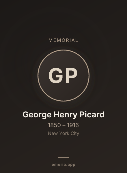 Memorial portrait of George Henry Picard
