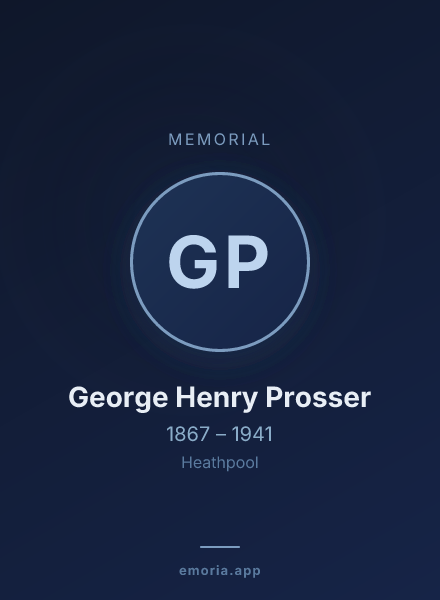 Memorial portrait of George Henry Prosser