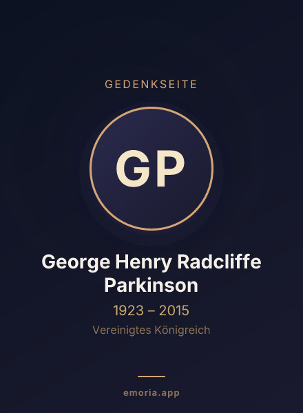 Gedenkportrait von George Henry Radcliffe Parkinson