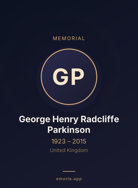 Memorial portrait of George Henry Radcliffe Parkinson