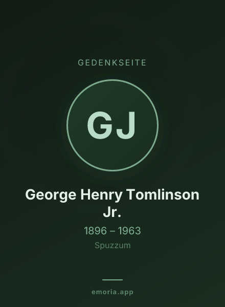 Gedenkportrait von George Henry Tomlinson Jr.