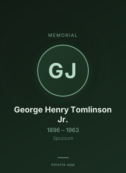 Memorial portrait of George Henry Tomlinson Jr.