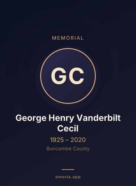 Memorial portrait of George Henry Vanderbilt Cecil