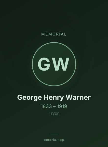 Memorial portrait of George Henry Warner