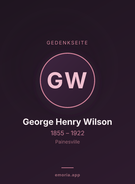 Gedenkportrait von George Henry Wilson
