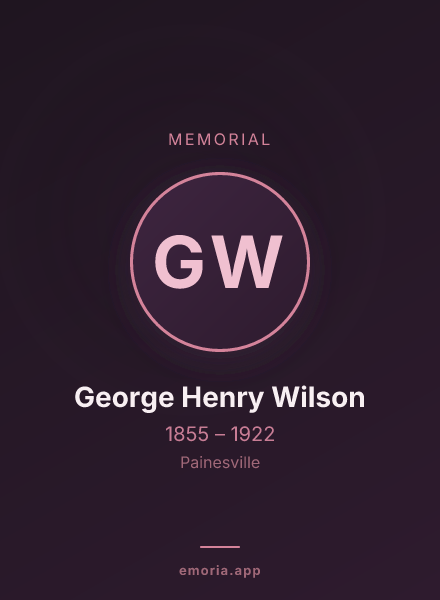 Memorial portrait of George Henry Wilson