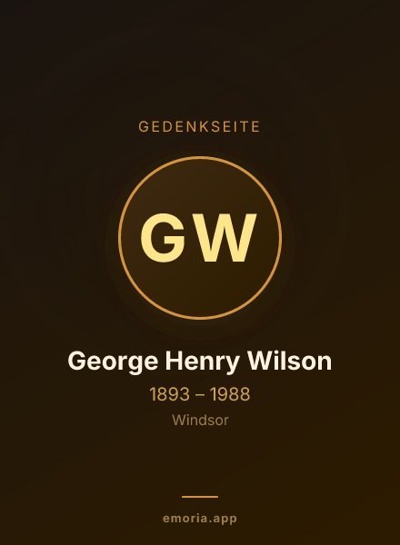 Gedenkportrait von George Henry Wilson