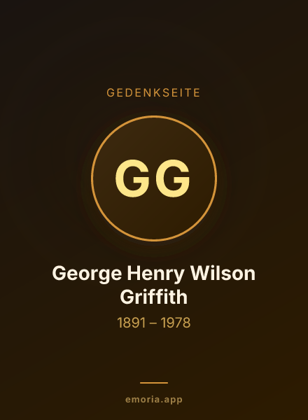 Gedenkportrait von George Henry Wilson Griffith