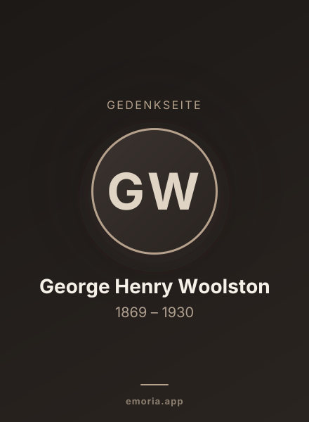 Gedenkportrait von George Henry Woolston
