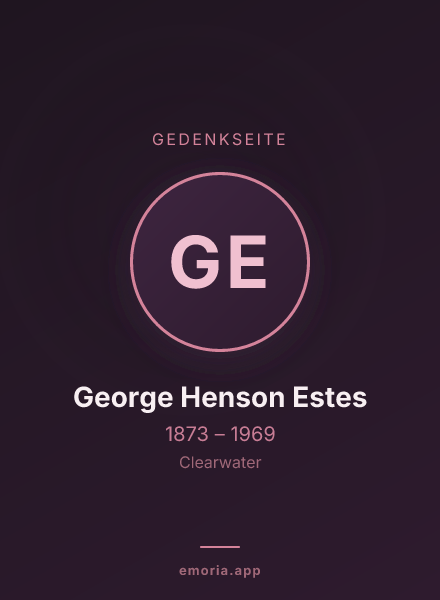 Gedenkportrait von George Henson Estes