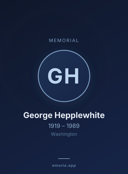 Memorial portrait of George Hepplewhite