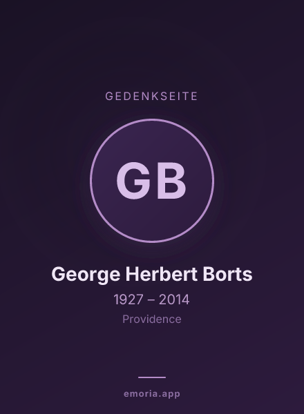 Gedenkportrait von George Herbert Borts