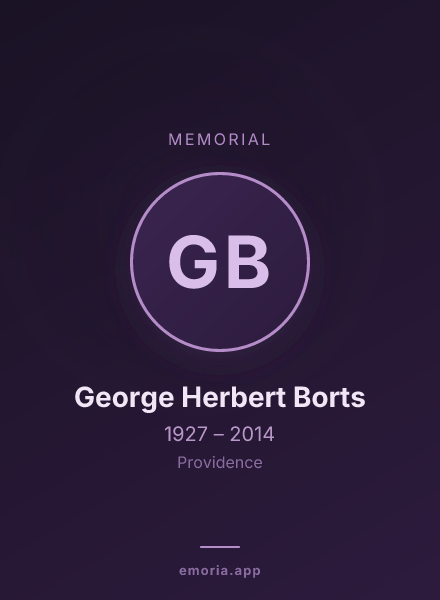 Memorial portrait of George Herbert Borts