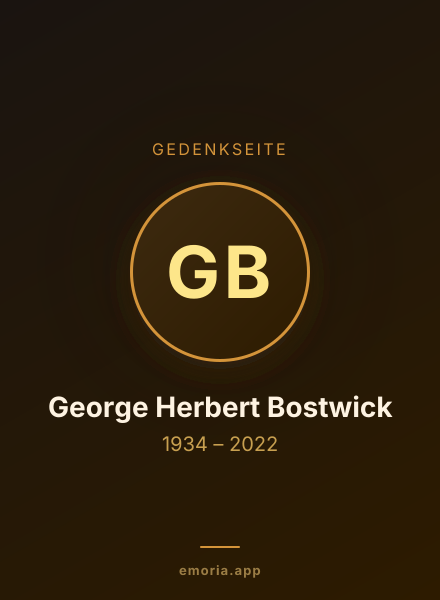Gedenkportrait von George Herbert Bostwick