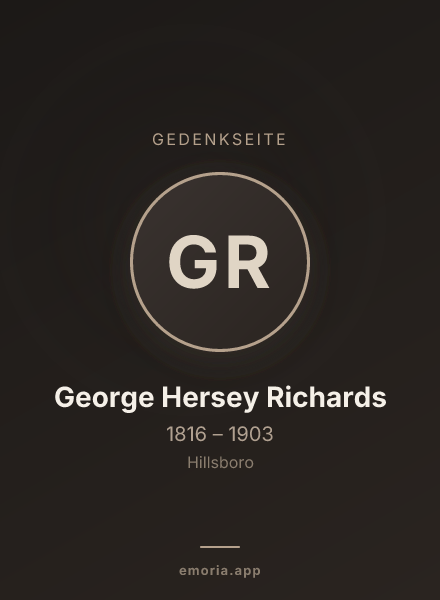 Gedenkportrait von George Hersey Richards