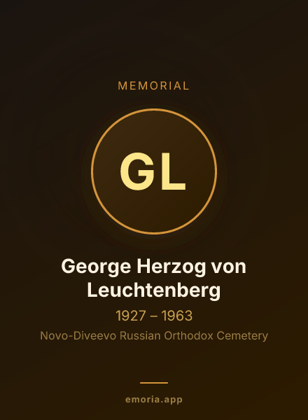 Memorial portrait of George Herzog von Leuchtenberg