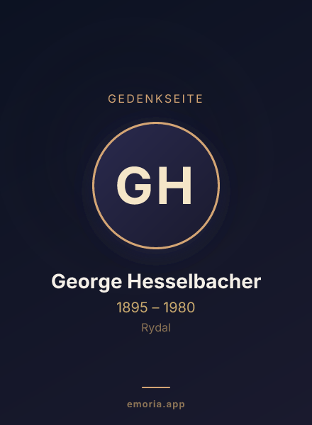 Gedenkportrait von George Hesselbacher