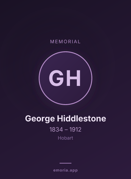 Memorial portrait of George Hiddlestone