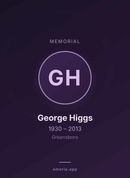 Memorial portrait of George Higgs