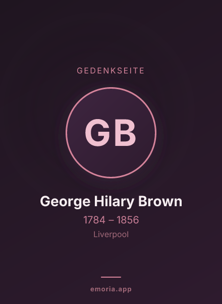Gedenkportrait von George Hilary Brown
