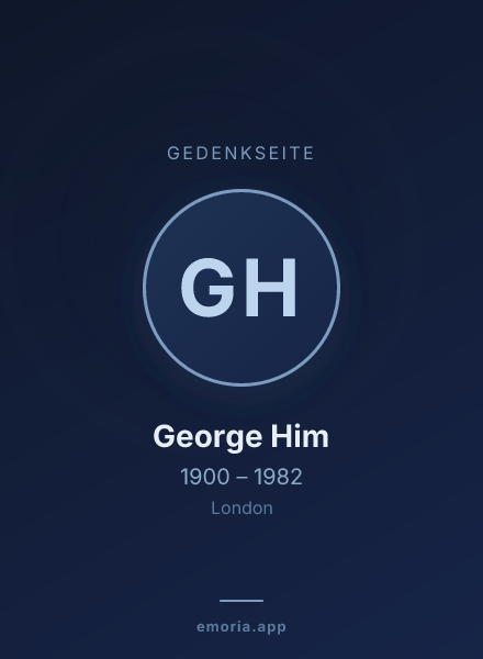 Gedenkportrait von George Him