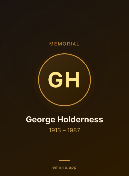 Memorial portrait of George Holderness