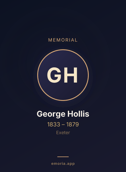 Memorial portrait of George Hollis