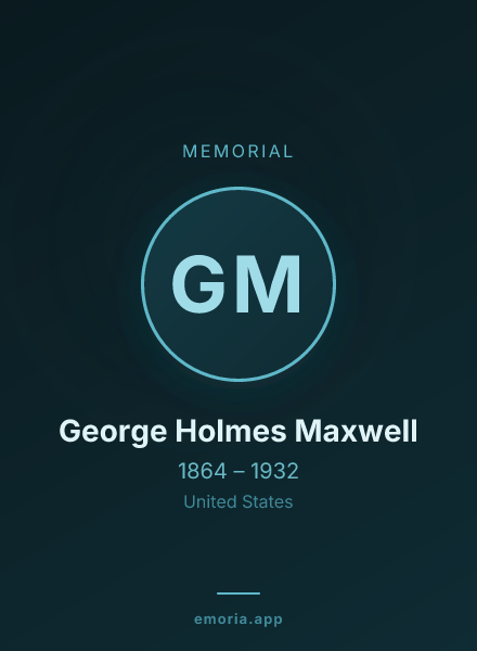 Memorial portrait of George Holmes Maxwell