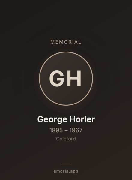 Memorial portrait of George Horler