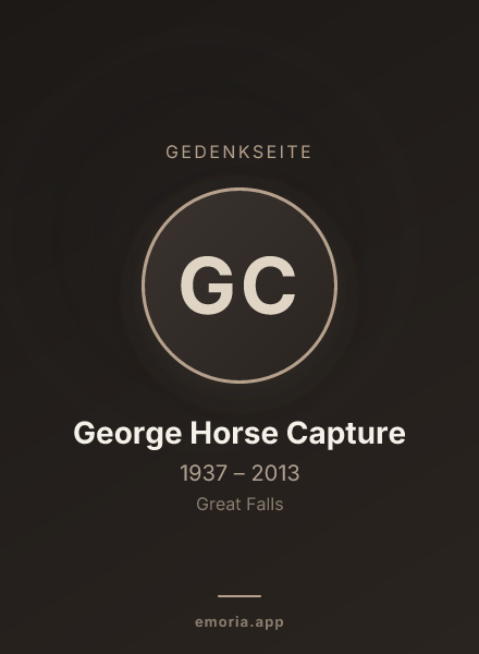 Gedenkportrait von George Horse Capture
